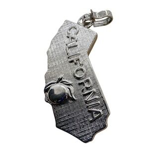 Vintage Monet California State Charm Silver Tone Souvenir Pendant 3.81g